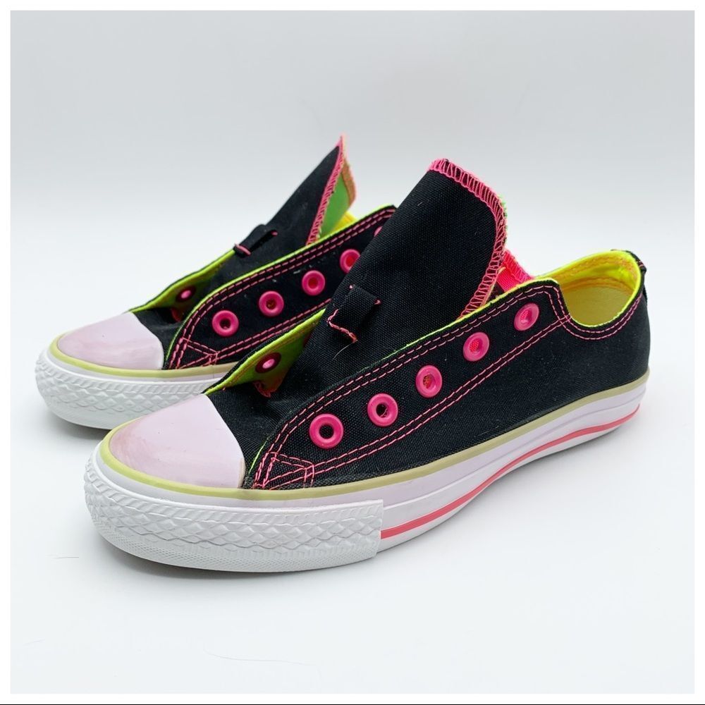 Converse Pink/Green/Black Double Tongue Sneaker W6